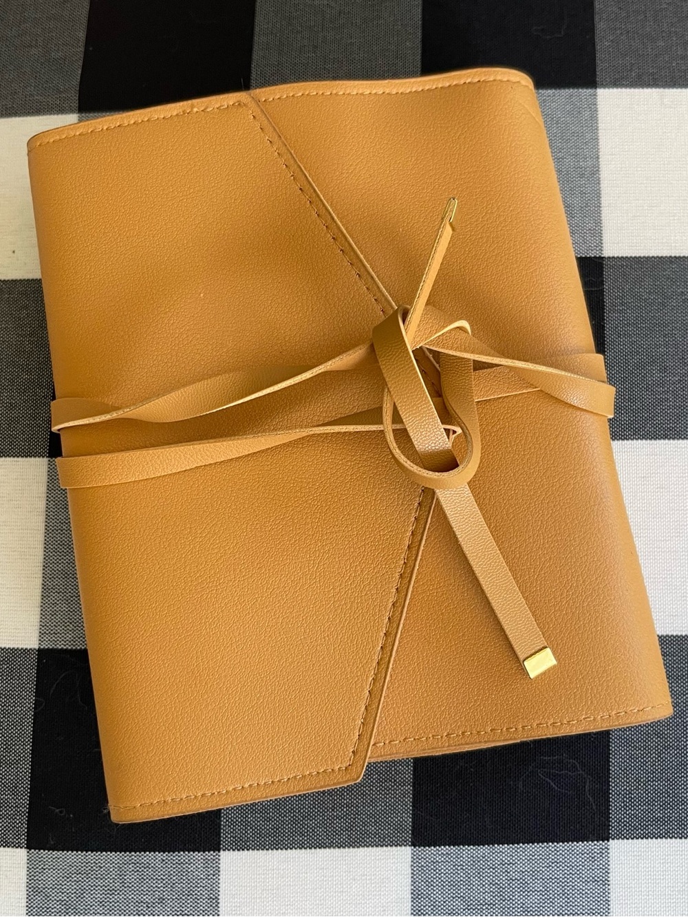 Glass Ladder & Co. Vegan Leather Tech Organizer Roll Honey Tan